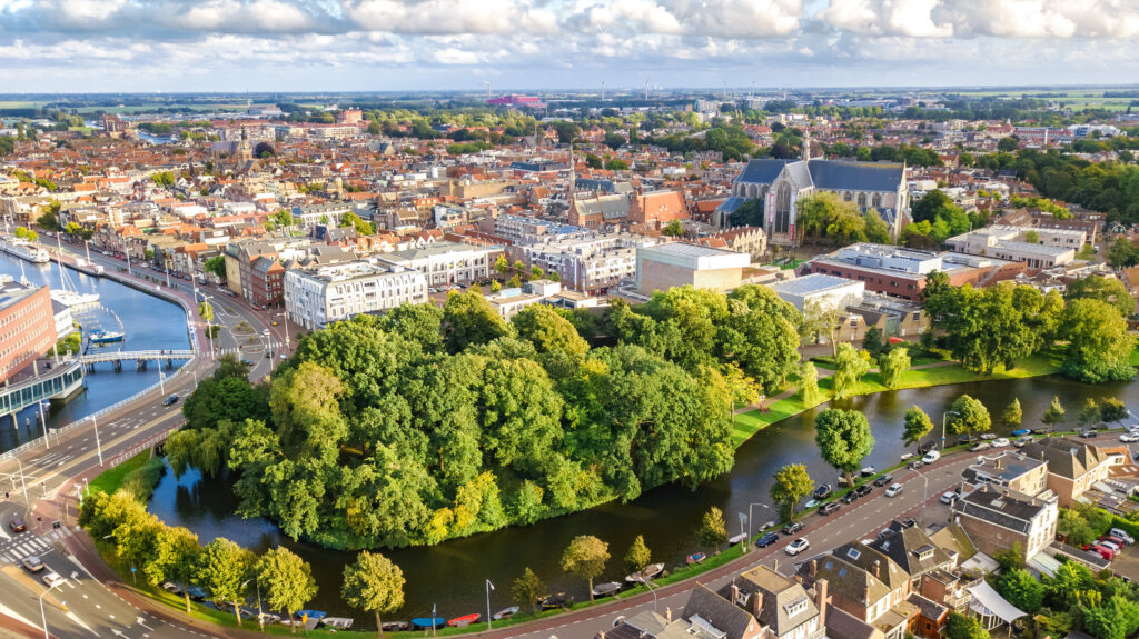 Aerial drone view of Alkmaar